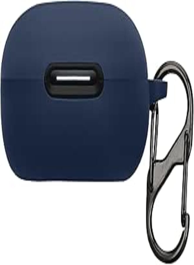 kwmobile Silicone Cover Compatible with Anker soundcore P40i - Case Cover Stick-On Skin with Clip - Dark Blue